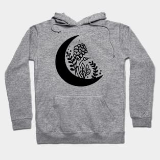 Boho Flower Moon Art T-Shirt Hoodie